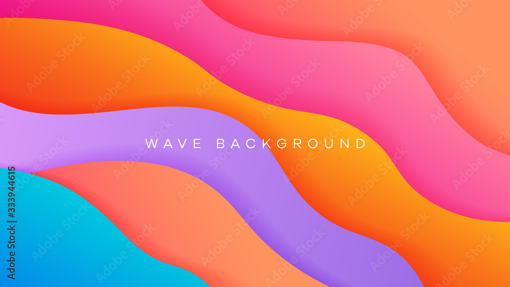 Colorfull wavy background with soft color. Eps 10 - obrazy, fototapety, plakaty 