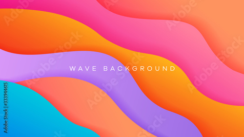 Colorfull wavy background with soft color. Eps 10 photo