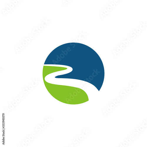 abstract path or river labels set vector illustration