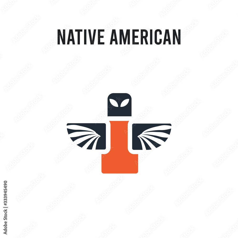 Native American Totem vector icon on white background. Red and black colored Native American Totem icon. Simple element illustration sign symbol EPS Native American Totem vector icon on white background. Red and black colored Native American Totem icon. Simple element illustration sign symbol EPS