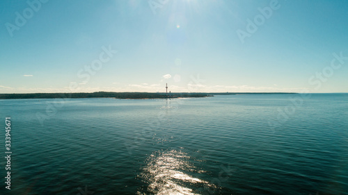 Gulf of Finland seashore and lighthouse