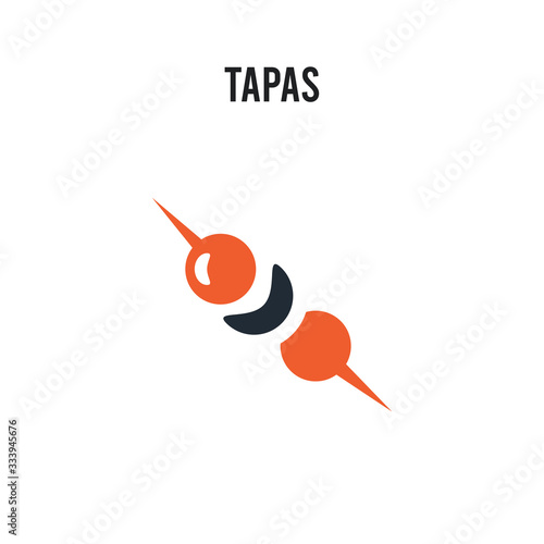 Tapas vector icon on white background. Red and black colored Tapas icon. Simple element illustration sign symbol EPS