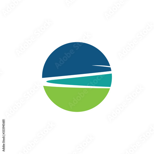 abstract path or river labels set vector illustration
