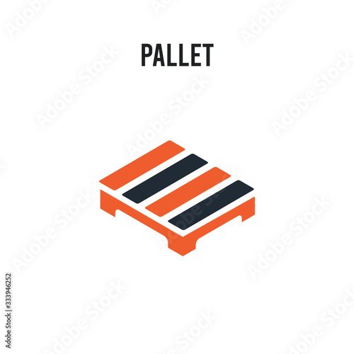 Pallet vector icon on white background. Red and black colored Pallet icon. Simple element illustration sign symbol EPS