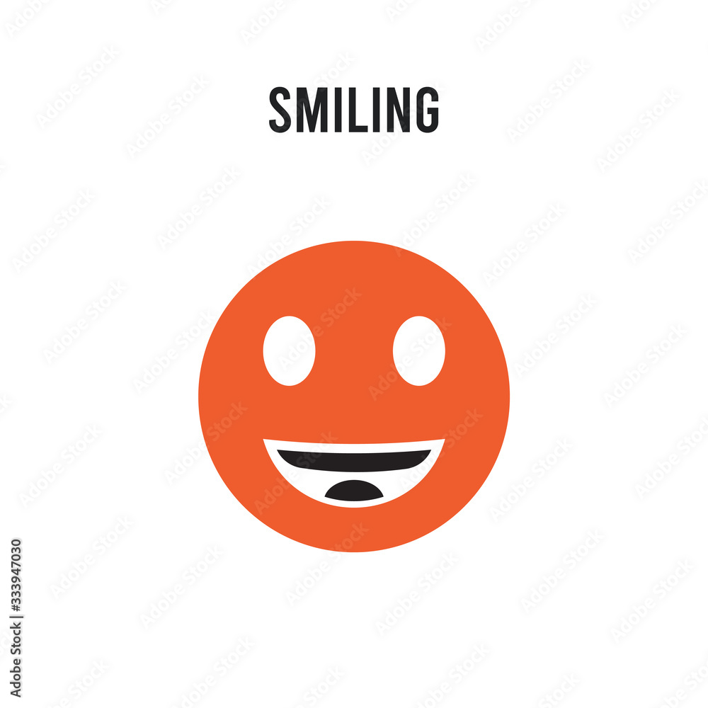 Fototapeta premium Smiling vector icon on white background. Red and black colored Smiling icon. Simple element illustration sign symbol EPS