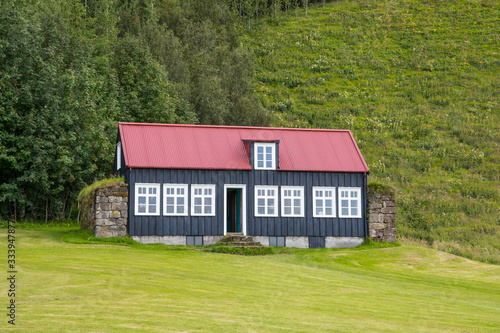 Old farmhouse on the Icelandic countryside