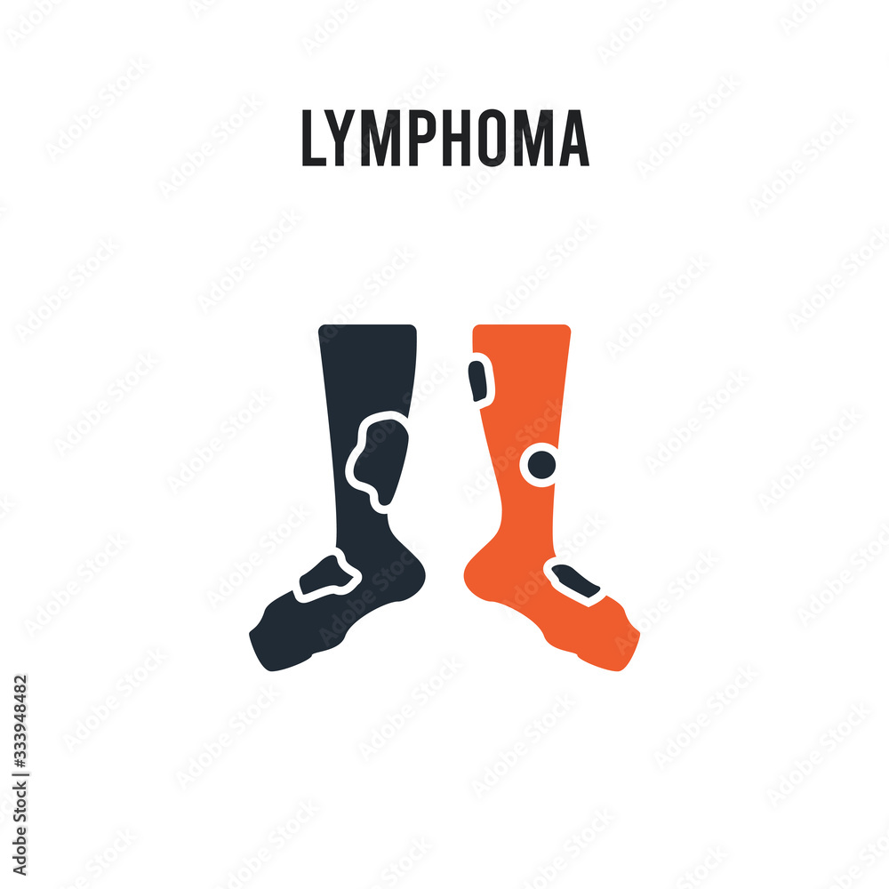 Lymphoma vector icon on white background. Red and black colored Lymphoma icon. Simple element illustration sign symbol EPS Lymphoma vector icon on white background. Red and black colored Lymphoma icon. Simple element illustration sign symbol EPS