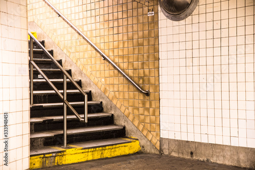 Photography Empty New York City subway station amid Coronavirus COVID-19 Pandemic