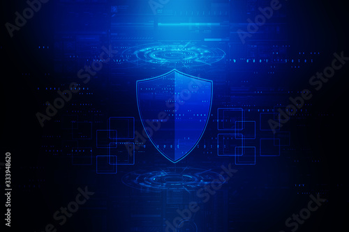 2d illustration Security concept - shield © deepagopi2011