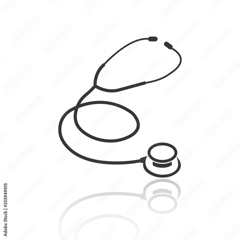 solid icon for Stethoscope and shadow,vector illustration solid icon for Stethoscope and shadow,vector illustration