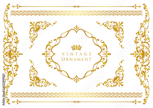 vintage floral frame