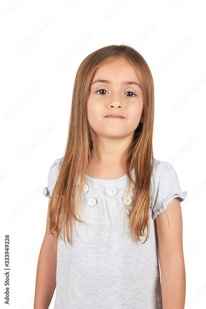 happy 3 year old girl on white background happy 3 year old girl on white background