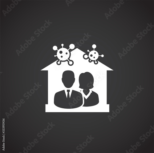Quarantine related icon on background for graphic and web design. Creative illustration concept symbol for web or mobile app
