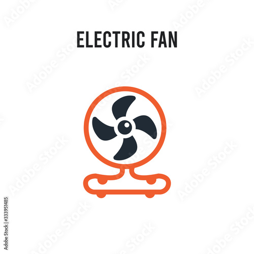 electric fan vector icon on white background. Red and black colored electric fan icon. Simple element illustration sign symbol EPS