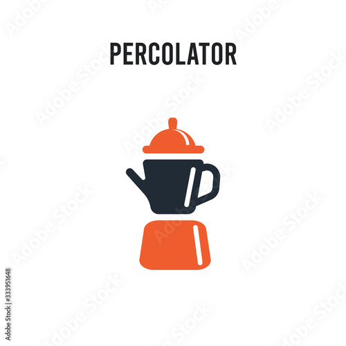 percolator vector icon on white background. Red and black colored percolator icon. Simple element illustration sign symbol EPS