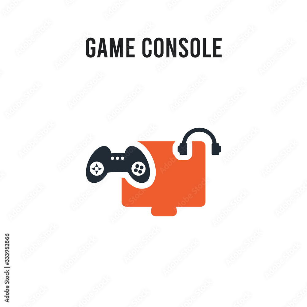 Game console vector icon on white background. Red and black colored Game console icon. Simple element illustration sign symbol EPS Game console vector icon on white background. Red and black colored Game console icon. Simple element illustration sign symbol EPS
