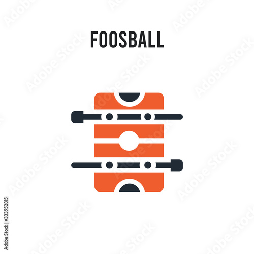 Foosball vector icon on white background. Red and black colored Foosball icon. Simple element illustration sign symbol EPS