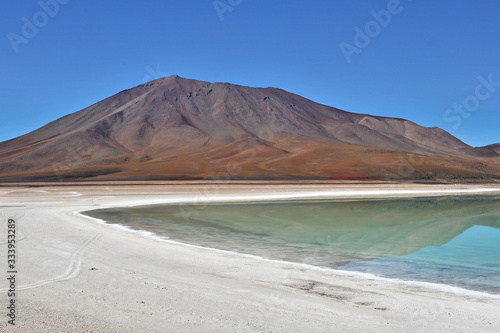 Colored mountains in Bolivia. Panorama of the Atacama Desert.