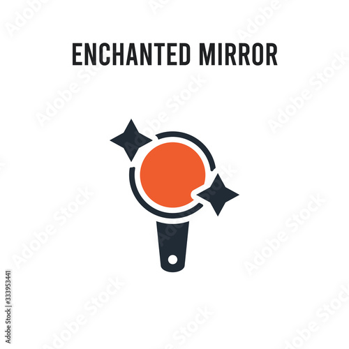 Photography Enchanted mirror vector icon on white background