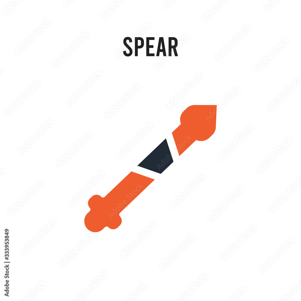 Spear vector icon on white background. Red and black colored Spear icon. Simple element illustration sign symbol EPS Spear vector icon on white background. Red and black colored Spear icon. Simple element illustration sign symbol EPS