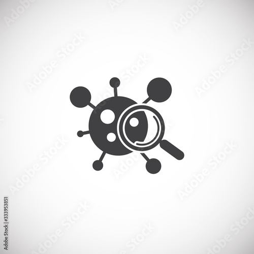 Quarantine related icon on background for graphic and web design. Creative illustration concept symbol for web or mobile app