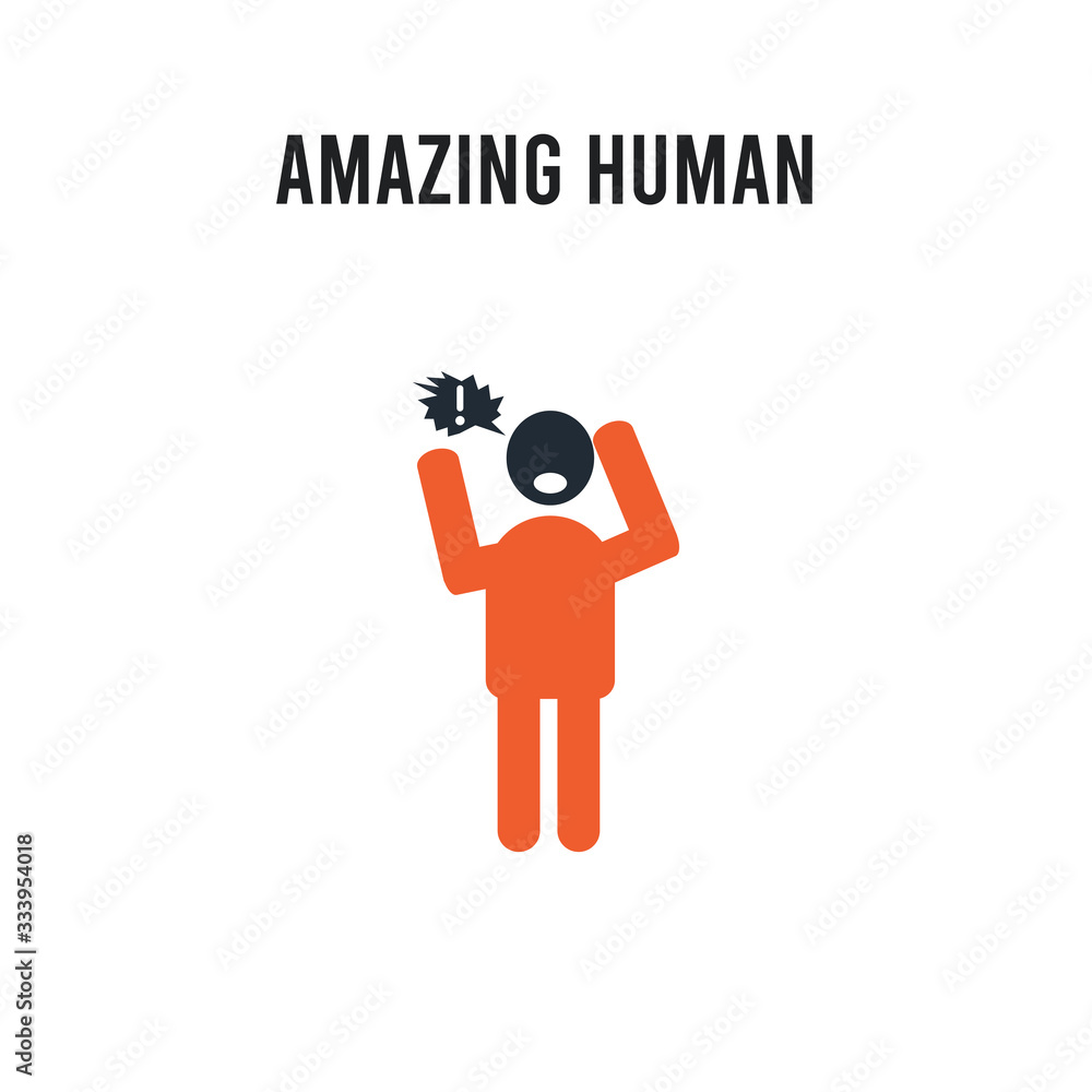 amazing human vector icon on white background. Red and black colored amazing human icon. Simple element illustration sign symbol EPS amazing human vector icon on white background. Red and black colored amazing human icon. Simple element illustration sign symbol EPS