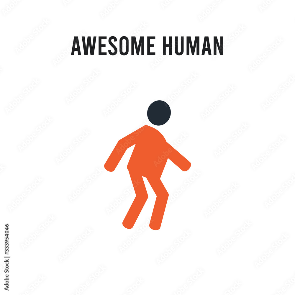 awesome human vector icon on white background. Red and black colored awesome human icon. Simple element illustration sign symbol EPS awesome human vector icon on white background. Red and black colored awesome human icon. Simple element illustration sign symbol EPS