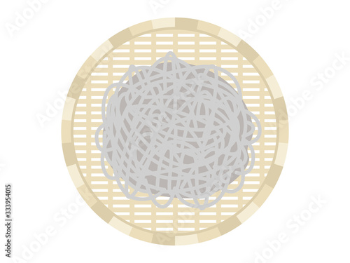 ざるそばのイラスト