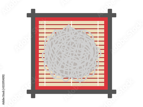 ざるそばのイラスト