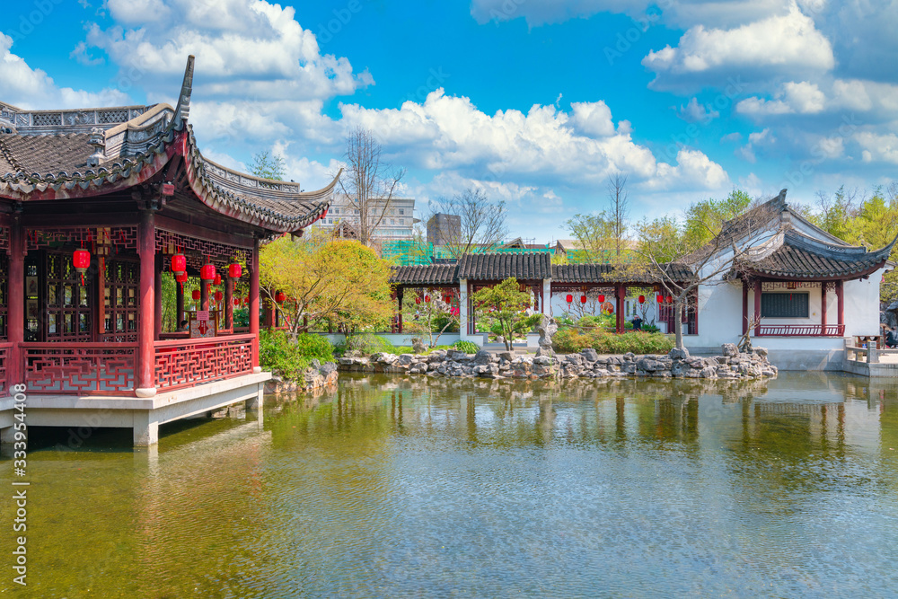 Fototapeta premium Garden scenery of Guyi Garden, Shanghai, China