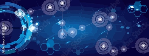 abstract background with blue circles