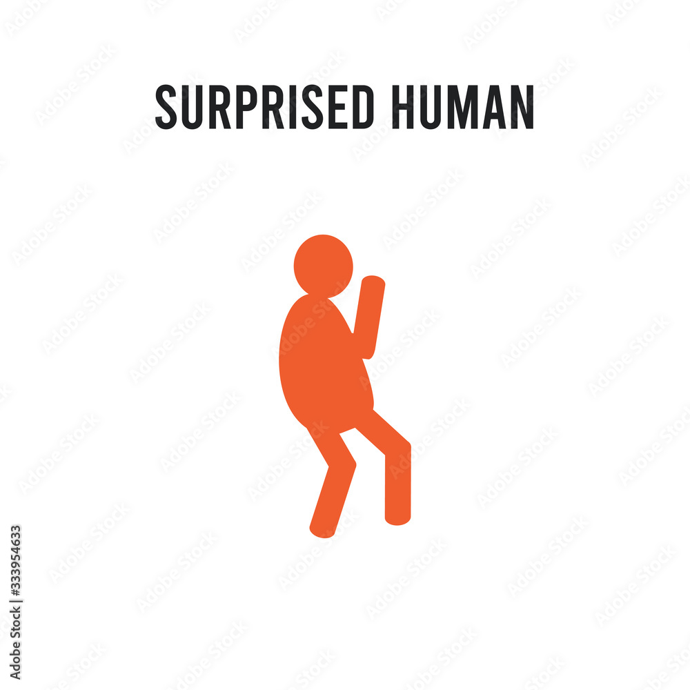 surprised human vector icon on white background. Red and black colored surprised human icon. Simple element illustration sign symbol EPS surprised human vector icon on white background. Red and black colored surprised human icon. Simple element illustration sign symbol EPS