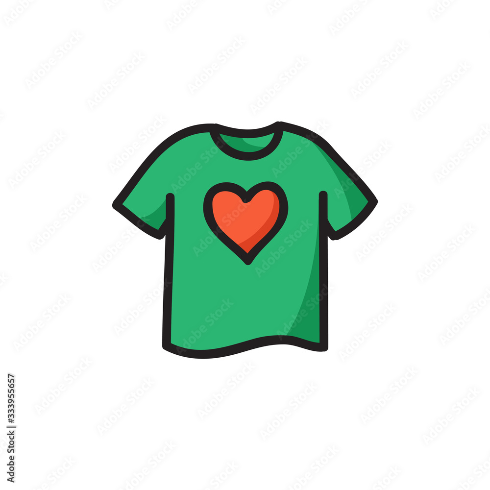 Fototapeta premium donate clothing doodle icon, vector illustration