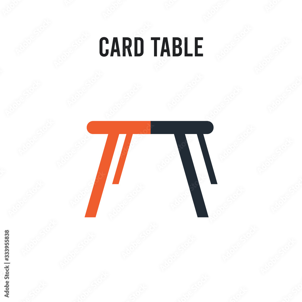 Card Table vector icon on white background. Red and black colored Card Table icon. Simple element illustration sign symbol EPS Card Table vector icon on white background. Red and black colored Card Table icon. Simple element illustration sign symbol EPS