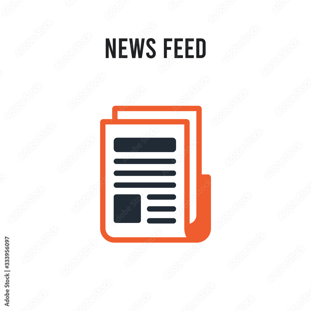 news feed vector icon on white background. Red and black colored news feed icon. Simple element illustration sign symbol EPS news feed vector icon on white background. Red and black colored news feed icon. Simple element illustration sign symbol EPS