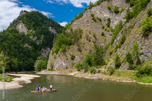 River Dunajec in the Pieniny Mountains on the border of Slovakia and Poland