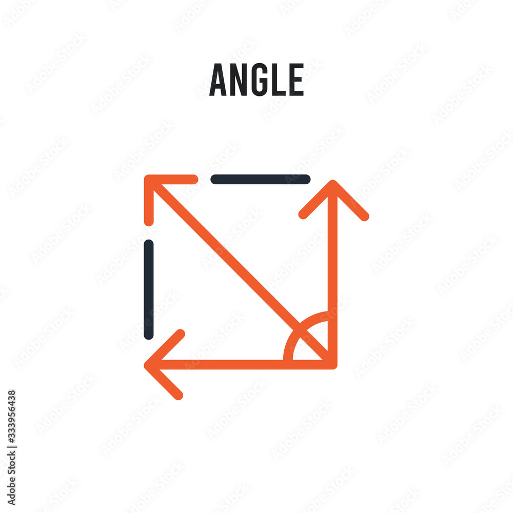 Angle vector icon on white background. Red and black colored Angle icon. Simple element illustration sign symbol EPS Angle vector icon on white background. Red and black colored Angle icon. Simple element illustration sign symbol EPS