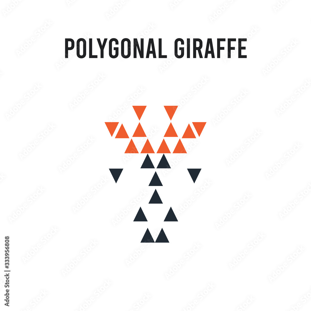 Polygonal giraffe vector icon on white background. Red and black colored Polygonal giraffe icon. Simple element illustration sign symbol EPS Polygonal giraffe vector icon on white background. Red and black colored Polygonal giraffe icon. Simple element illustration sign symbol EPS
