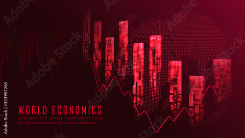 Financial crysis graphic concept