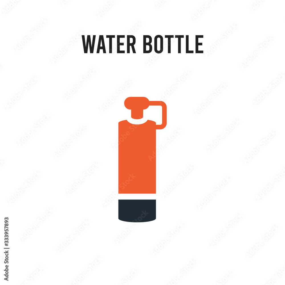 Water bottle vector icon on white background. Red and black colored Water bottle icon. Simple element illustration sign symbol EPS Water bottle vector icon on white background. Red and black colored Water bottle icon. Simple element illustration sign symbol EPS
