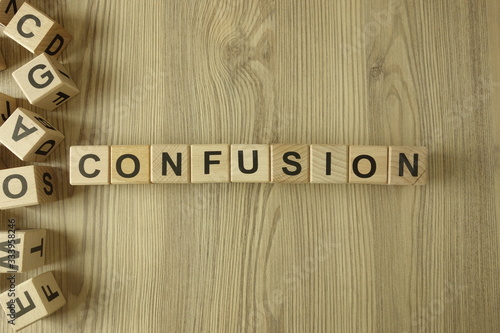 Word confusion from wooden blocks