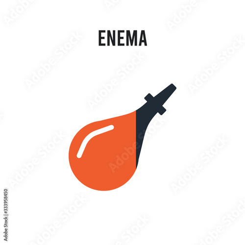 Enema vector icon on white background. Red and black colored Enema icon. Simple element illustration sign symbol EPS