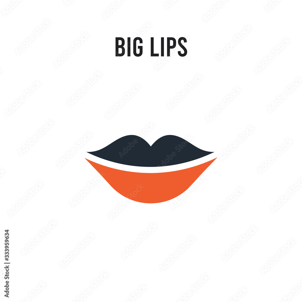 Big Lips vector icon on white background. Red and black colored Big Lips icon. Simple element illustration sign symbol EPS Big Lips vector icon on white background. Red and black colored Big Lips icon. Simple element illustration sign symbol EPS