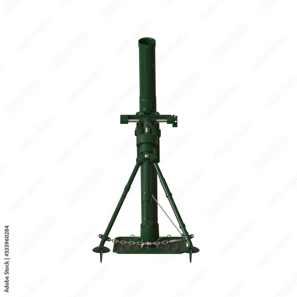 Green military rocket launcher on a white background. Isolate. Green military rocket launcher on a white background. Isolate.