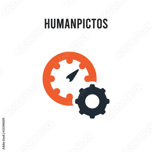 Humanpictos vector icon on white background. Red and black colored Humanpictos icon. Simple element illustration sign symbol EPS