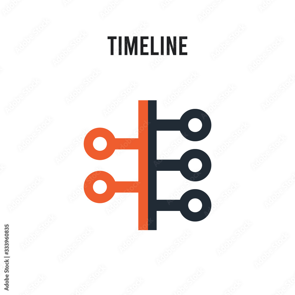 Timeline vector icon on white background. Red and black colored Timeline icon. Simple element illustration sign symbol EPS Timeline vector icon on white background. Red and black colored Timeline icon. Simple element illustration sign symbol EPS