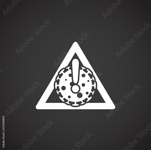 Coronavirus related icon on background for graphic and web design. Creative illustration concept symbol for web or mobile app