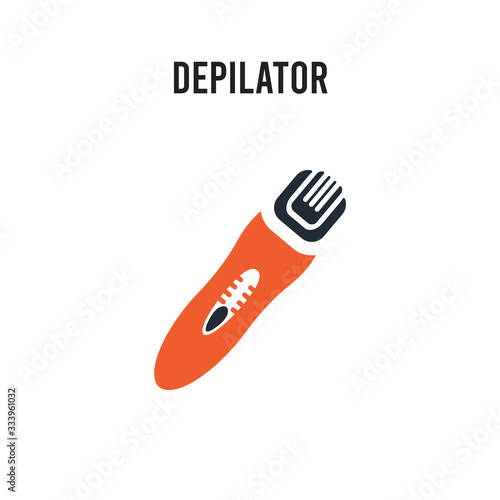 Depilator vector icon on white background. Red and black colored Depilator icon. Simple element illustration sign symbol EPS