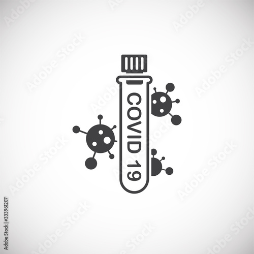 Coronavirus related icon on background for graphic and web design. Creative illustration concept symbol for web or mobile app