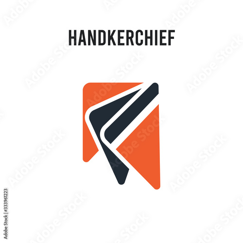 Handkerchief vector icon on white background. Red and black colored Handkerchief icon. Simple element illustration sign symbol EPS